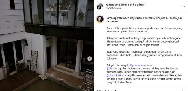 Unggahan Tamara (Instagram)