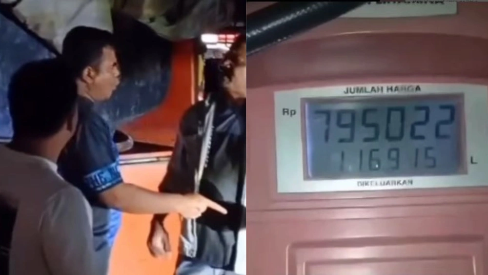 Video viral SPBU di Lampung diduga jual ilegal BBM subsidi. [instagram]
