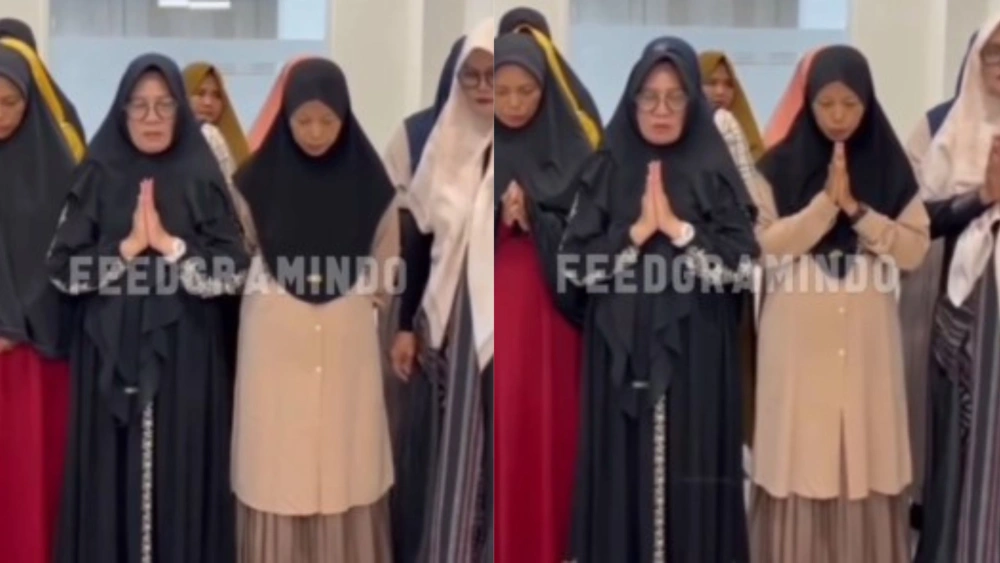 Viral emak-emak joget di pelataran masjid di Lampung minta maaf. [instagram]