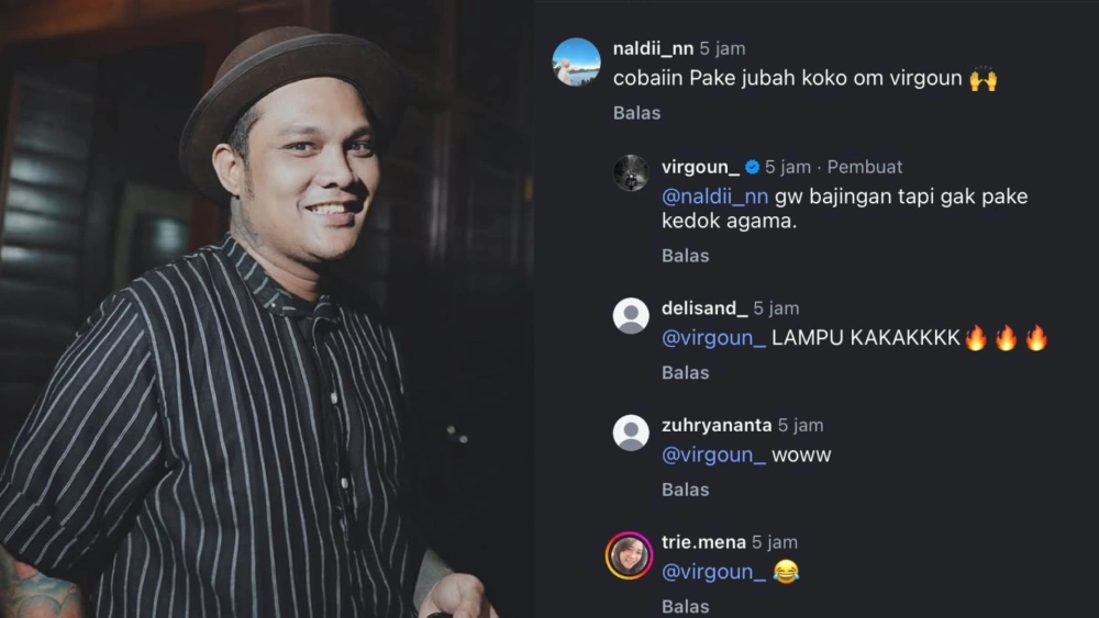 Virgoun terlihat memberikan komentar yang dianggap menyindir sang mantan istri. [Instagram]