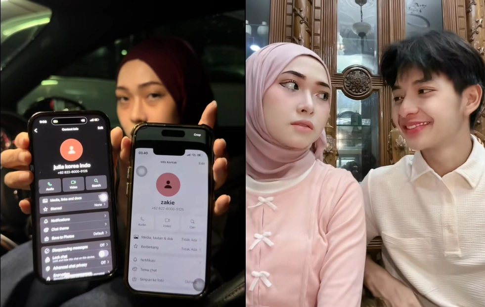Aya menunjukkan bukti perselingkuhan Yuka dan Jule. [TikTok]