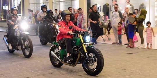 Jokowi dengan Motor Retro Siap Mengaspal di Sirkuit MandalikaÃ‚Â 