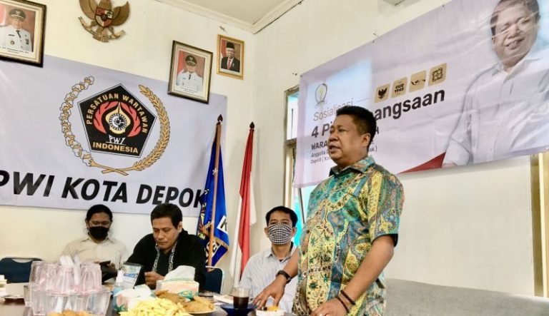 Jalin Kemitraan, PWI Depok Gelar Diskusi 4 Pilar Kebangsaan