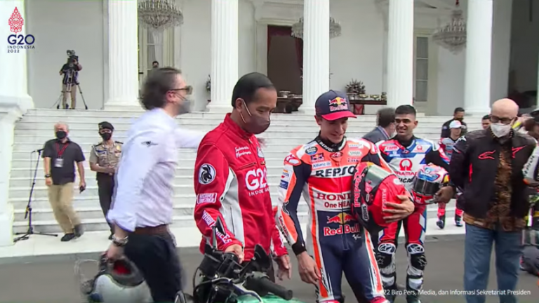 Kegembiraan Marc Marquez Dijamu Jokowi