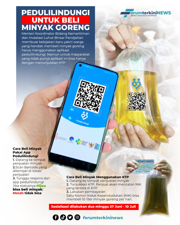 Info Grafis Pedulilindungi untuk Beli Minyak Goreng