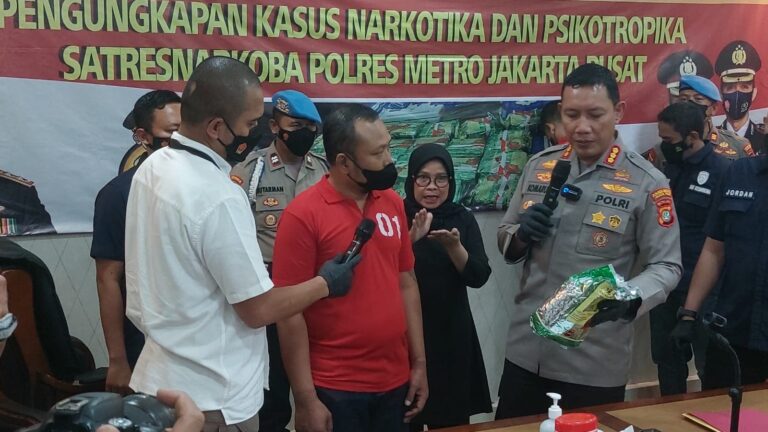 Kurir Narkoba Jaringan Medan-Jakarta Dibekuk Aparat Polres Jakarta Pusat