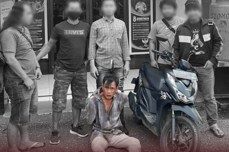 Polisi Muarojambi Amankan Pelaku Curanmor yang Diamuk Massa