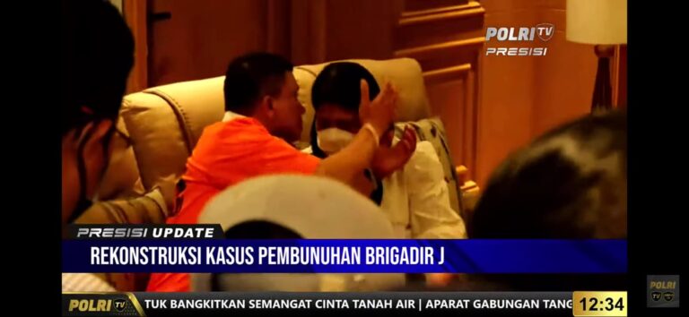 Momen Pertemuan Sambo dan Putri di Rekonstruksi Pembunuhan Brigadir J