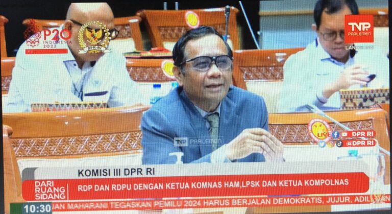 Sebut DPR dalam Kasus Sambo, MKD Minta Klarifikasi Mahfud MD