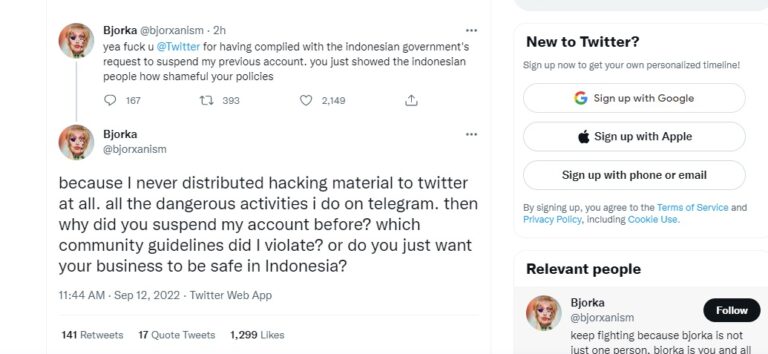 Bjorka Ngamuk di Twitter, Warganet+62 Auto Ngedukung