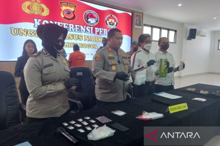 Polres Bogor Ringkus Pemilik Sabu 1,3 Kilogram