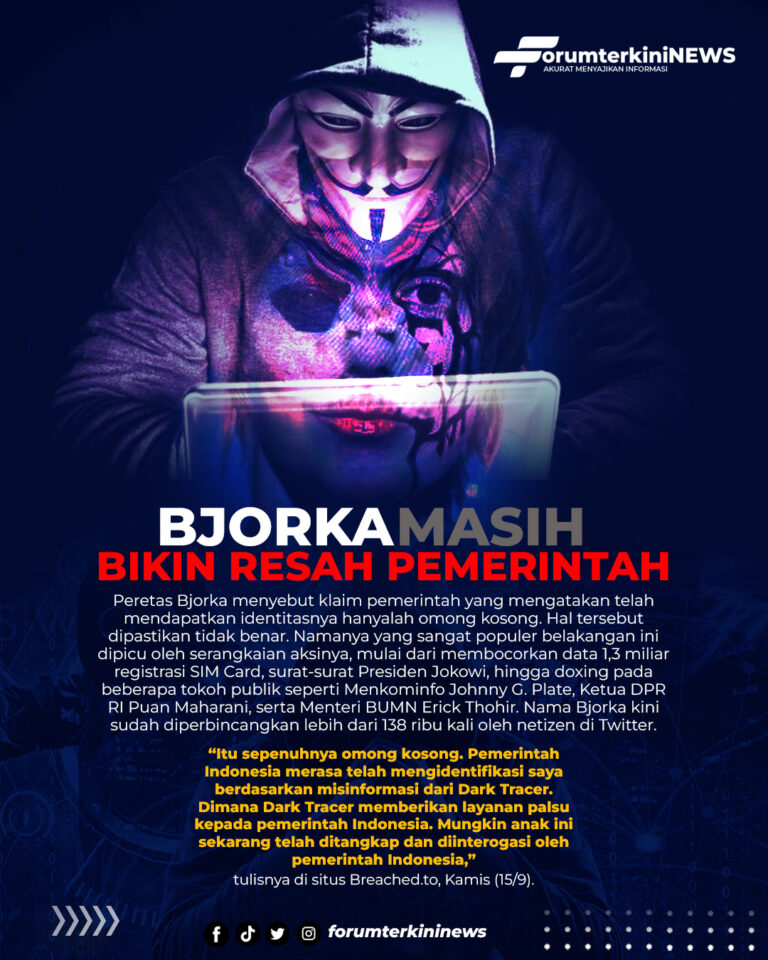 Infografis Bjorka Masih Bikin Resah Pemerintah