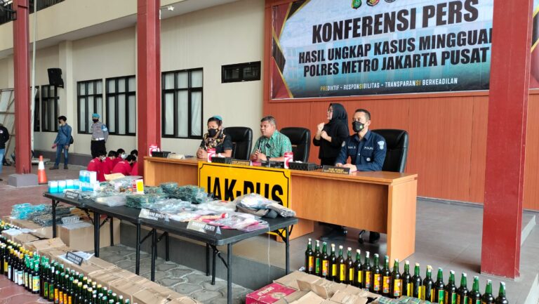 Operasi Pekat Sepekan, Polres Jakarta Pusat Musnahkan Ribuan Miras