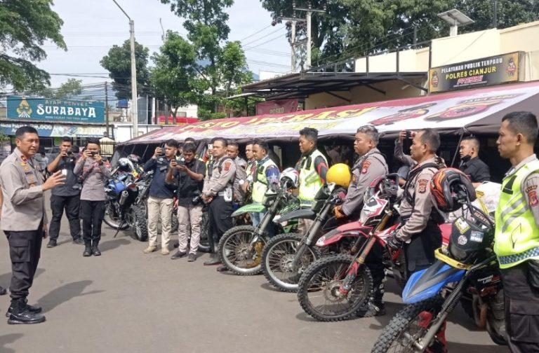 Polisi Kerahkan 32 Motor Trail Bantu Korban Gempa Cianjur