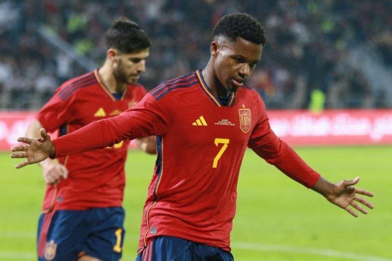 Ansu Fati Cetak Gol, Spanyol Gulung Yordania