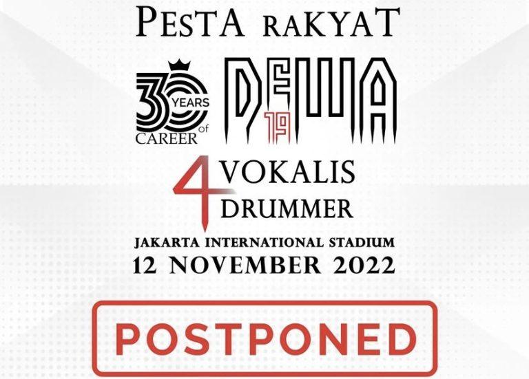 Konser Dewa 19 Diundur Februari 2023, Ini Alasannya