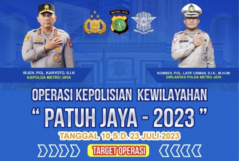 Polda Metro Akan Gelar Operasi Kewilayahan Patuh Jaya 2023