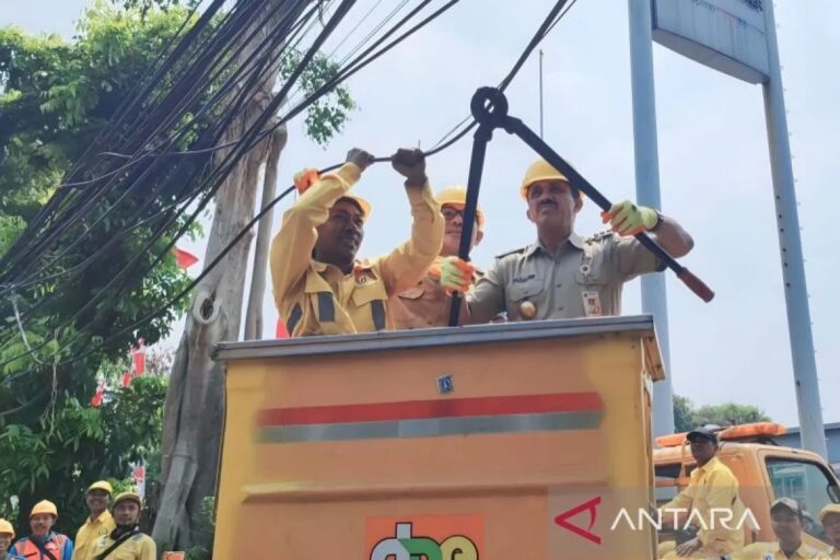 Bina Marga Potong 2,2 Kilometer Kabel Optik Semrawut di Jaktim