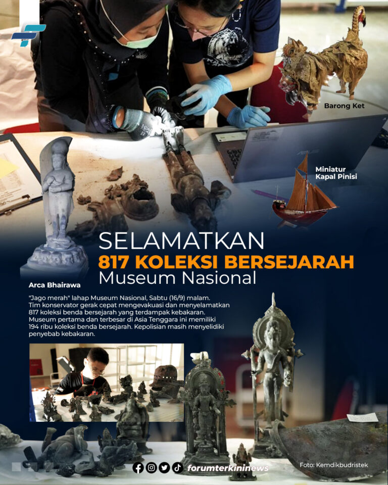 Infografis Selamatkan 817 Koleksi Bersejarah Museum Nasional