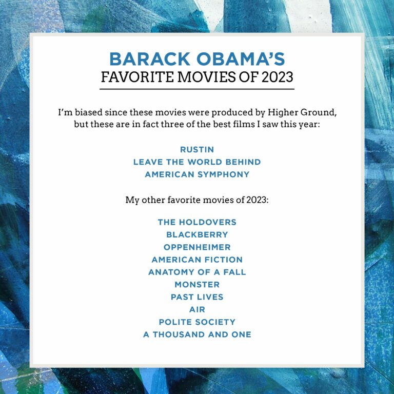 Barack Obama Rilis Daftar Film Favoritnya di Tahun 2023