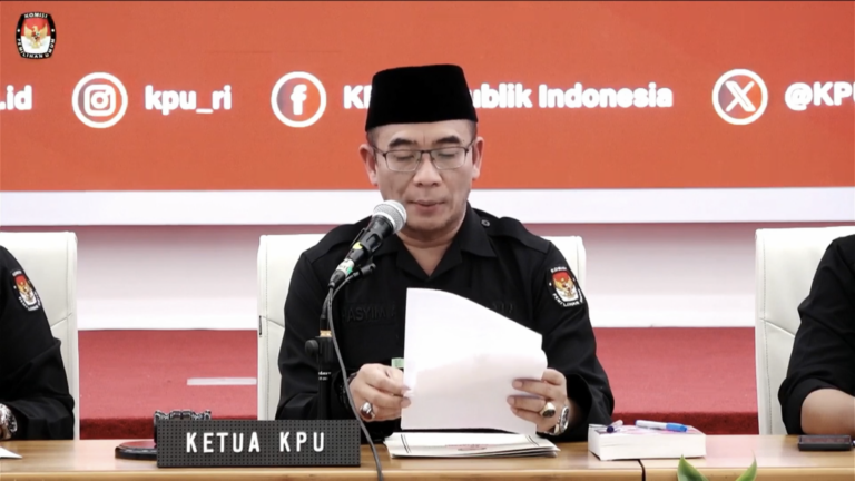 KPU Umumkan Prabowo- Gibran Pemenang Pilpres 2024