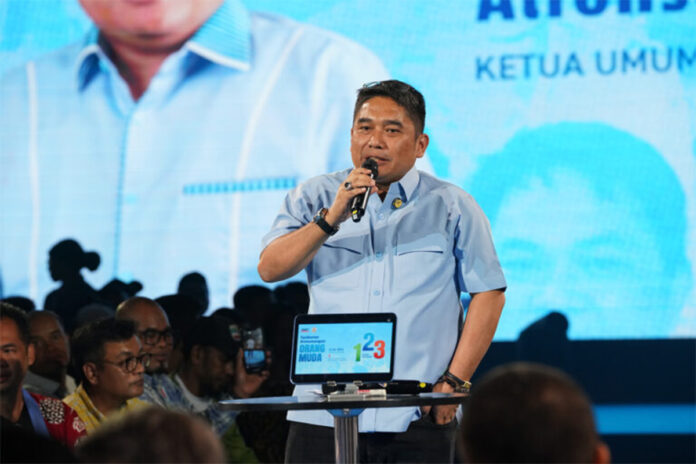 Ketum Gempita, Alfonso, FP, saat menghadiri acara TKN Fanta, di Posbloc, Pasar Baru, Jakarta Pusat beberapa waktu lalu. (foto: dok. FTNews)