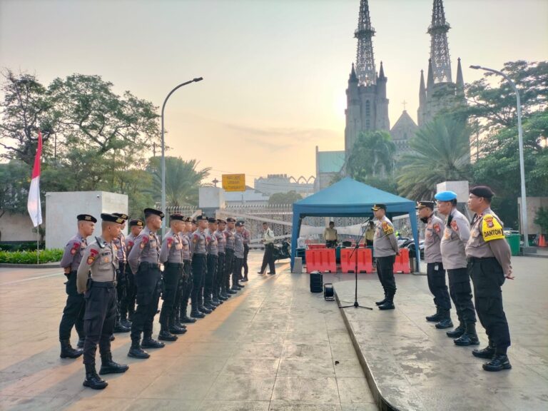 Ratusan Personel Hingga Tim Jibom Gegana Siap Amankan Gereja Hari ini