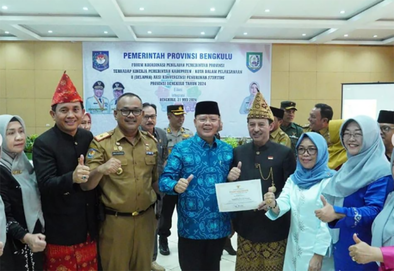 Kota Bengkulu Raih Penghargaan Terbaik Percepatan Penurunan Stunting