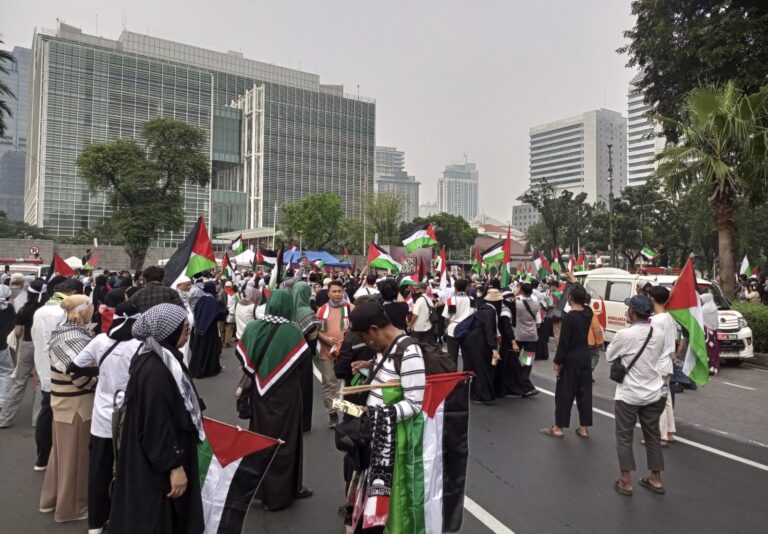 Hari ini, Ribuan Polisi Amankan Aksi Solidaritas Palestina di Kedubes AS