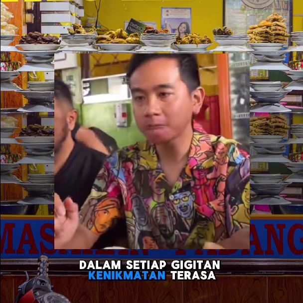 Tingkah Jenaka Gibran Rakabuming Unggah Video Viral Nasi Padang: Menyala Wapresku