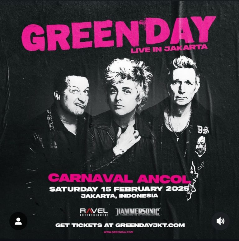 Poster konser Green Day di Jakarta [Instagram Ravel Entertainment]