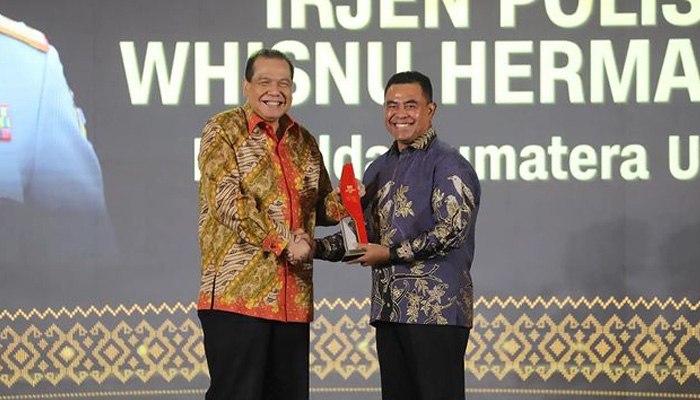 Kapolda Sumut Irjen Whisnu Raih Best Leadership in Law & Crime Prevention