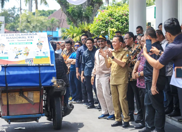 Meriah! 550 Becak Motor Digunakan untuk Sosialisasi PON XXI Sumut