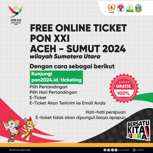 Begini Cara Dapat Tiket Gratis Nonton PON XXI Aceh-Sumut