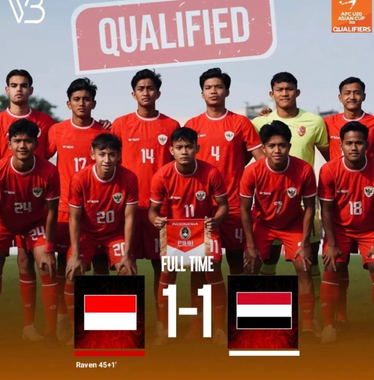 Jadi Juara Grup, Timnas U-20 Lolos Ke Piala Asia-U20