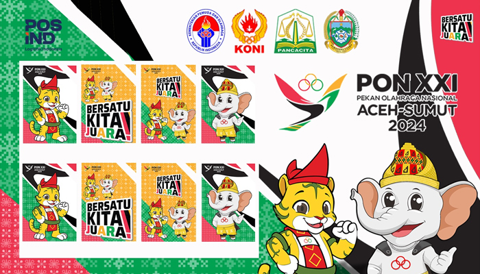 Pos Indonesia Terbitkan Prangko Edisi Khusus PON XXI Aceh-Sumut 2024