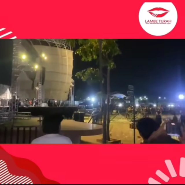 Suasana konser SID yang di Pekalongan yang dihentikan karena ricuh (Instagram)