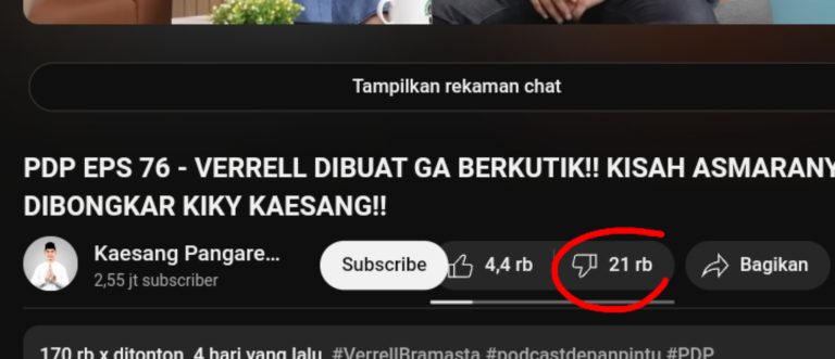 Lebih Banyak Dislike di Podcast Kaesang, Warganet: KPK Mana Nih