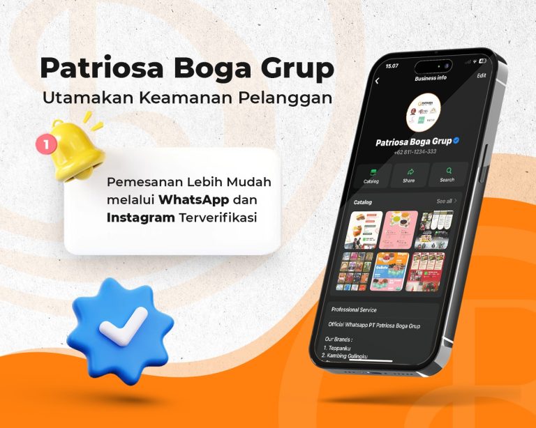 Keamanan Pelanggan Nomor 1, Patriosa Boga Grup Dapat Centang Biru dari WhatsApp dan Instagram